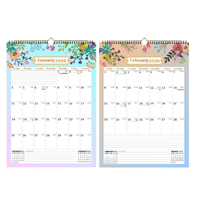 Chuỗi xoắn ốc Custom Wall Calendar Glossy Type Personalization Thêm ngày và sự kiện cá nhân
