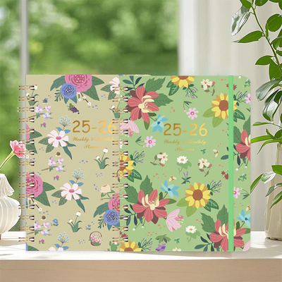 Thư ký bìa cứng xoắn ốc tùy chỉnh A5 Linered Dot-Grid Embossed