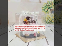 Hộp đóng gói bánh có thể điều chỉnh với in Offset/Screen và yêu cầu thiết kế EPS AI hoặc PSD