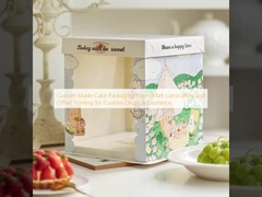 Hộp đóng gói bánh tùy chỉnh Matt Lamination và in Offset để chấp nhận đơn đặt hàng tùy chỉnh