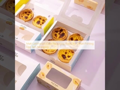 Matt Lamination Cake Packaging Box để in Offset Egg Tart Packaging