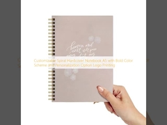 Sổ tay bìa cứng xoắn ốc A5 có thể tùy chỉnh với phối màu đậm và tùy chọn in logo cá nhân
