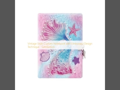 Vintage Style Custom Notebook with Embossed Design Technique'Sự hài lòng