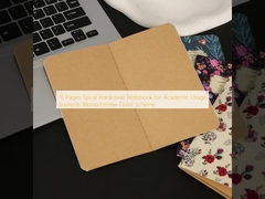 Sổ tay bìa cứng lò xo 15 trang dành cho mục đích học tập, phối màu đơn sắc