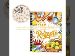 Sổ tay bìa cứng xoắn ốc thiết kế dập nổi phong cách cổ điển với chất liệu bìa cứng