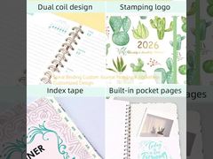 Sổ tay nhật ký tùy chỉnh bìa xoắn ốc không túi thiết kế theo yêu cầu