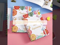 Sổ tay bìa cứng xoắn ốc tiêu chuẩn với bìa 300gsm Màu đen