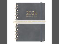 Sổ tay nhật ký tùy chỉnh 5.8 x 8.3 inch, gáy lò xo, hoàn hảo cho yêu cầu kinh doanh