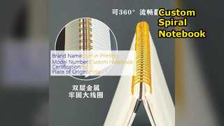 Sổ tay xoắn ốc tùy chỉnh 5,8x8,3 Bìa cứng màu đen