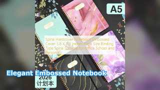 Sổ tay bìa cứng hình xoắn ốc dập nổi thanh lịch