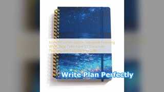 Sổ tay xoắn ốc Bìa cứng màu đen Kế hoạch tạp chí